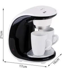 Aparat za kuhanje kave FIRST, 450W. 2 skodelici