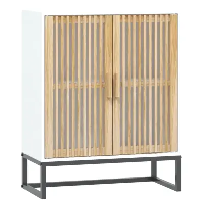 vidaXL Komoda bela 60x30x75 cm inženirski les