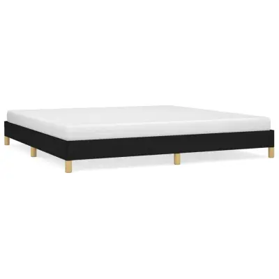 vidaXL Posteljni okvir brez vzmetnice črn 200x200 cm blago