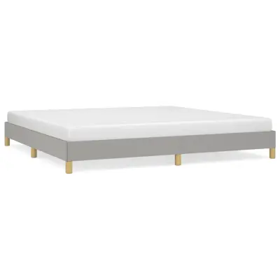vidaXL Posteljni okvir brez vzmetnice svetlo siv 200x200 cm blago