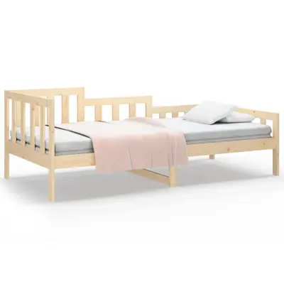 vidaXL Izvlečna postelja brez vzmetnice 90x200 cm trdna borovina