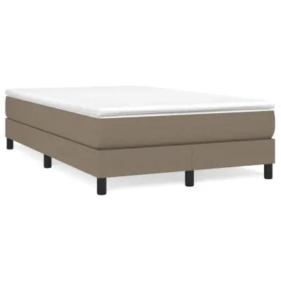 vidaXL Box spring postelja z vzmetnico taupe 120x200 cm blago