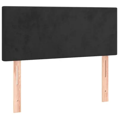 vidaXL Posteljno vzglavje črno 90x5x78/88 cm žamet