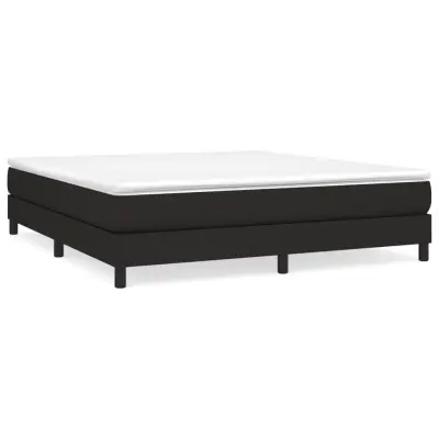 vidaXL Box spring postelja z vzmetnico črna 180x200 cm blago