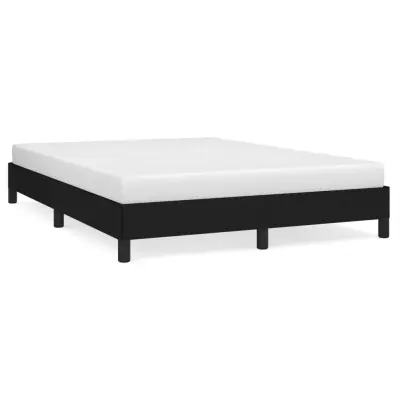 vidaXL Posteljni okvir brez vzmetnice črn 140x190 cm blago