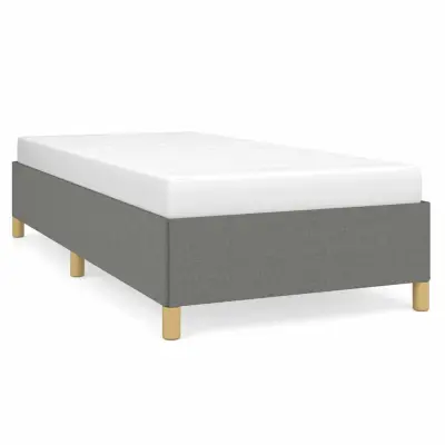 vidaXL Posteljni okvir brez vzmetnice temno siv 90x200 cm blago