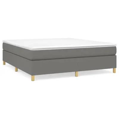 vidaXL Box spring postelja z vzmetnico temno siva 180x200 cm blago