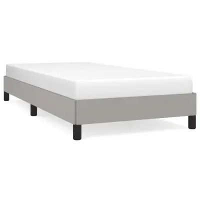 vidaXL Posteljni okvir brez vzmetnice svetlo siv 100x200 cm blago