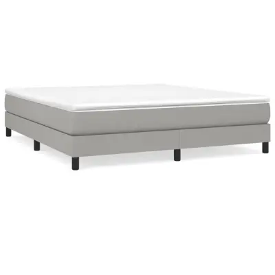 vidaXL Box spring postelja z vzmetnico svetlo siva 180x200 cm blago