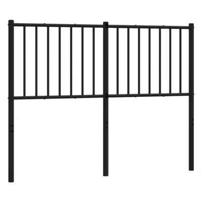 vidaXL Kovinsko posteljno vzglavje črno 120 cm