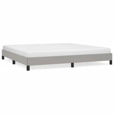 vidaXL Posteljni okvir brez vzmetnice svetlo siv 200x200 cm blago