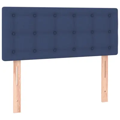 vidaXL Posteljno vzglavje modro 100x5x78/88 cm blago