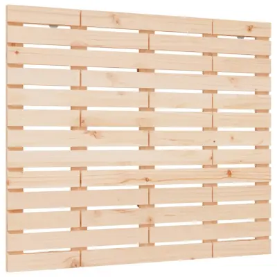 vidaXL Stensko posteljno vzglavje 81x3x91,5 cm trdna borovina