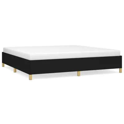 vidaXL Posteljni okvir brez vzmetnice črn 200x200 cm blago