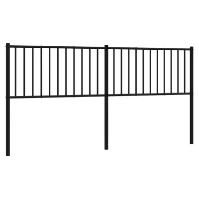 vidaXL Kovinsko posteljno vzglavje črno 180 cm