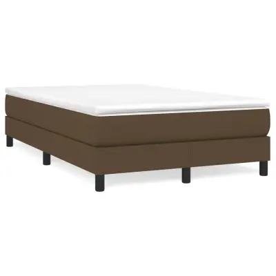 vidaXL Box spring postelja z vzmetnico temno rjav 120x200 cm blago