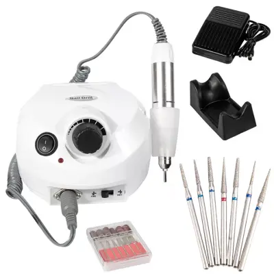 Luminails profesionalni lcd brusilnik za nego nohtov z nožnim stikalom, bel, 30w, 0-30000rpm