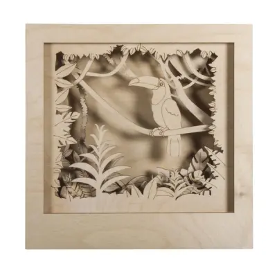 Lesena sestavljanka 3D Tukano,24x24x6.5cm, 11-delna