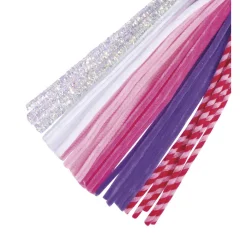 Kosmate žičke,mix pink, 0.9x30cm, set 30