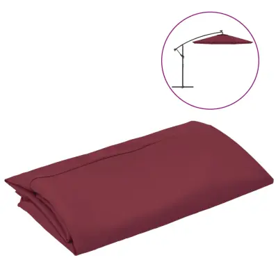 vidaXL Nadomestna tkanina za senčnik bordo rdeča 350 cm