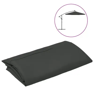 vidaXL Nadomestna tkanina za senčnik antracitna 350 cm