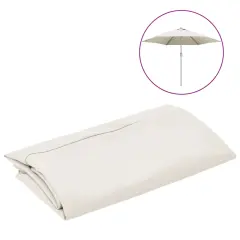 vidaXL Nadomestna tkanina za zunanji senčnik bela 300 cm