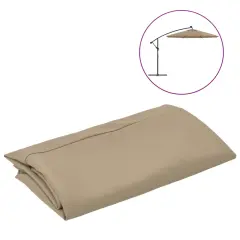 vidaXL Nadomestna tkanina za senčnik taupe 350 cm
