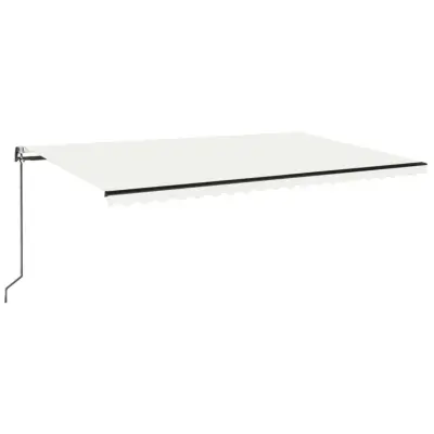 vidaXL Avtomatsko zložljiva tenda 500x350 cm krem