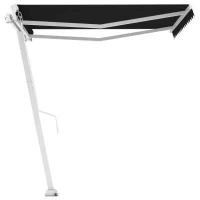vidaXL Prostostoječa ročno zložljiva tenda 350x250 cm antracitna