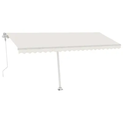 vidaXL Prostostoječa avtomatska tenda 500x350 cm krem