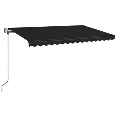 vidaXL Avtomatska tenda LED + senzor 400x350 cm antracitna