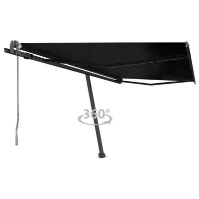 vidaXL Prostostoječa avtomatska tenda 400x300 cm antracitna