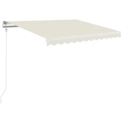 vidaXL Samodejno zložljiva tenda 350x250 cm krem