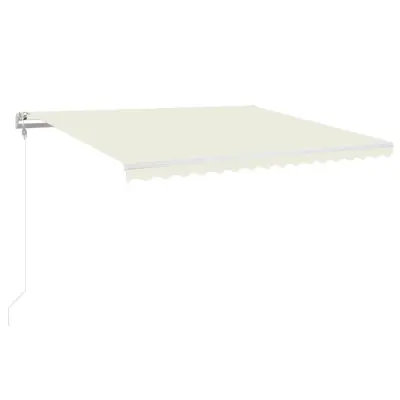 vidaXL Avtomatska tenda LED + senzor 450x350 cm krem