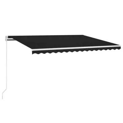 vidaXL Avtomatska tenda LED + senzor 450x300 cm antracitna