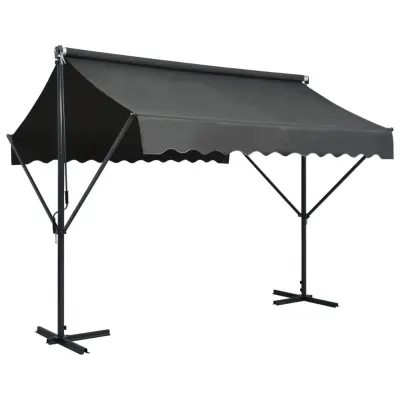 vidaXL Prostostoječa tenda 300x300 cm antracitna