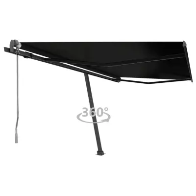 vidaXL Prostostoječa avtomatska tenda 400x350 cm antracitna
