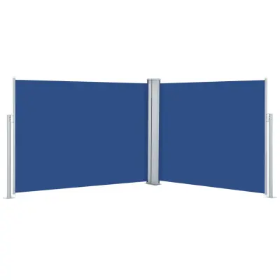 vidaXL Zložljiva stranska tenda modra 140x1000 cm