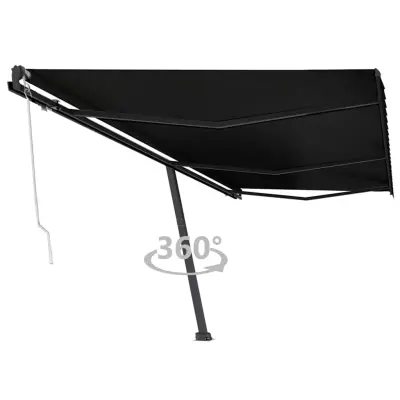 vidaXL Prostostoječa avtomatska tenda 600x300 cm antracitna