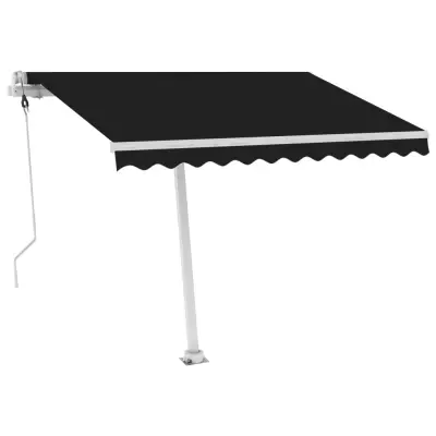 vidaXL Prostostoječa avtomatska tenda 300x250 cm antracitna