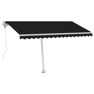 vidaXL Prostostoječa avtomatska tenda 400x300 cm antracitna