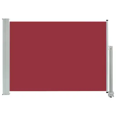 vidaXL Zložljiva stranska tenda za teraso 80x300 cm rdeča