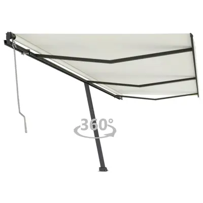 vidaXL Prostostoječa avtomatska tenda 600x350 cm krem