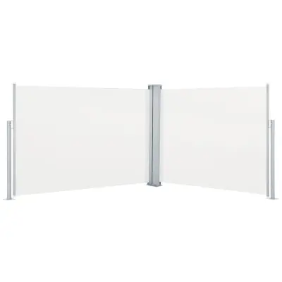 vidaXL Zložljiva stranska tenda krem 120x1000 cm