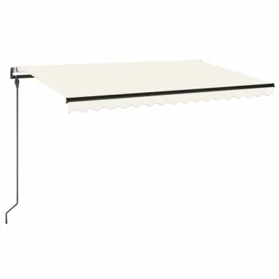 vidaXL Avtomatsko zložljiva tenda 450x300 cm krem