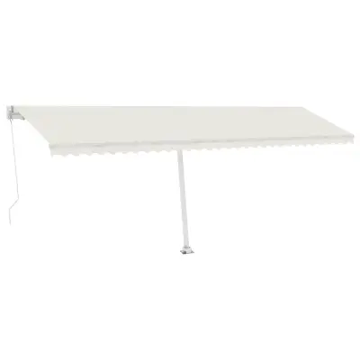 vidaXL Prostostoječa ročno zložljiva tenda 600x300 cm krem