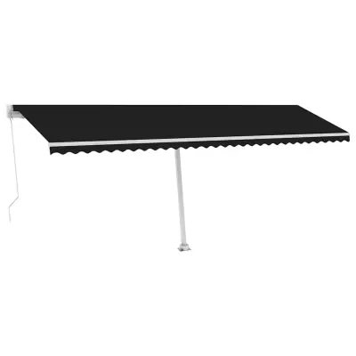 vidaXL Prostostoječa ročno zložljiva tenda 600x300 cm antracitna