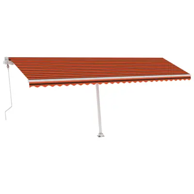 vidaXL Prostostoječa avtomatska tenda 600x300 cm oranžna/rjava