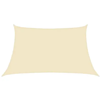 vidaXL Senčno jadro 160 g/m² krem 3/4x2 m HDPE