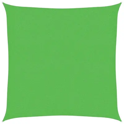 vidaXL Senčno jadro 160 g/m² svetlo zeleno 3,6x3,6 m HDPE